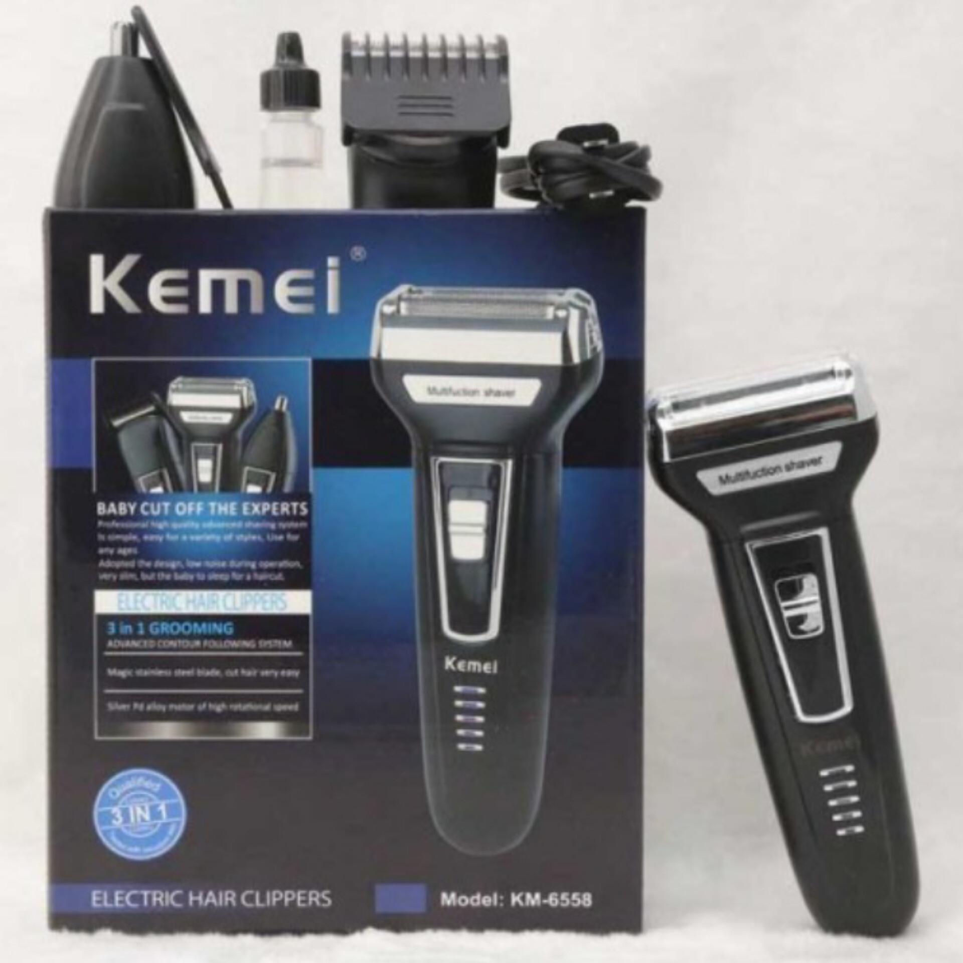 ماشین اصلاح سه کاره کیمی مدل KM-6558 hair trimmer اصلی