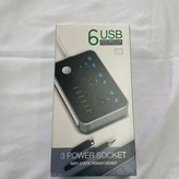چند راهی برق با ۳ خروجی و کابل ۲ متری و ۶ usb
