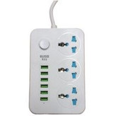 چند راهی برق با ۳ خروجی و کابل ۲ متری و ۶ usb