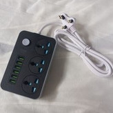چند راهی برق با ۳ خروجی و کابل ۲ متری و ۶ usb